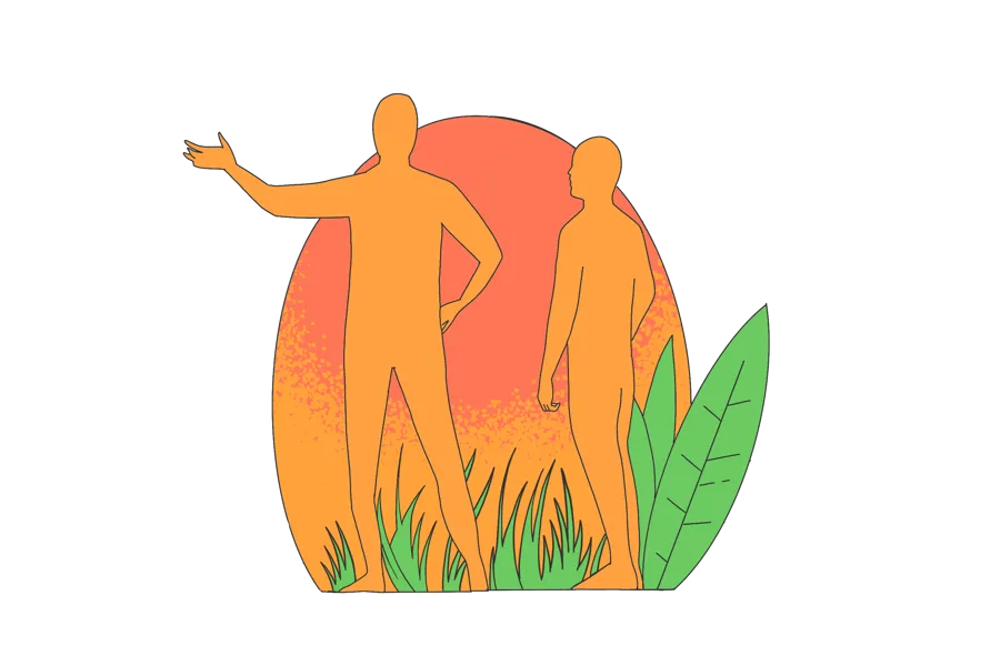 En hånd med en grønn kontur