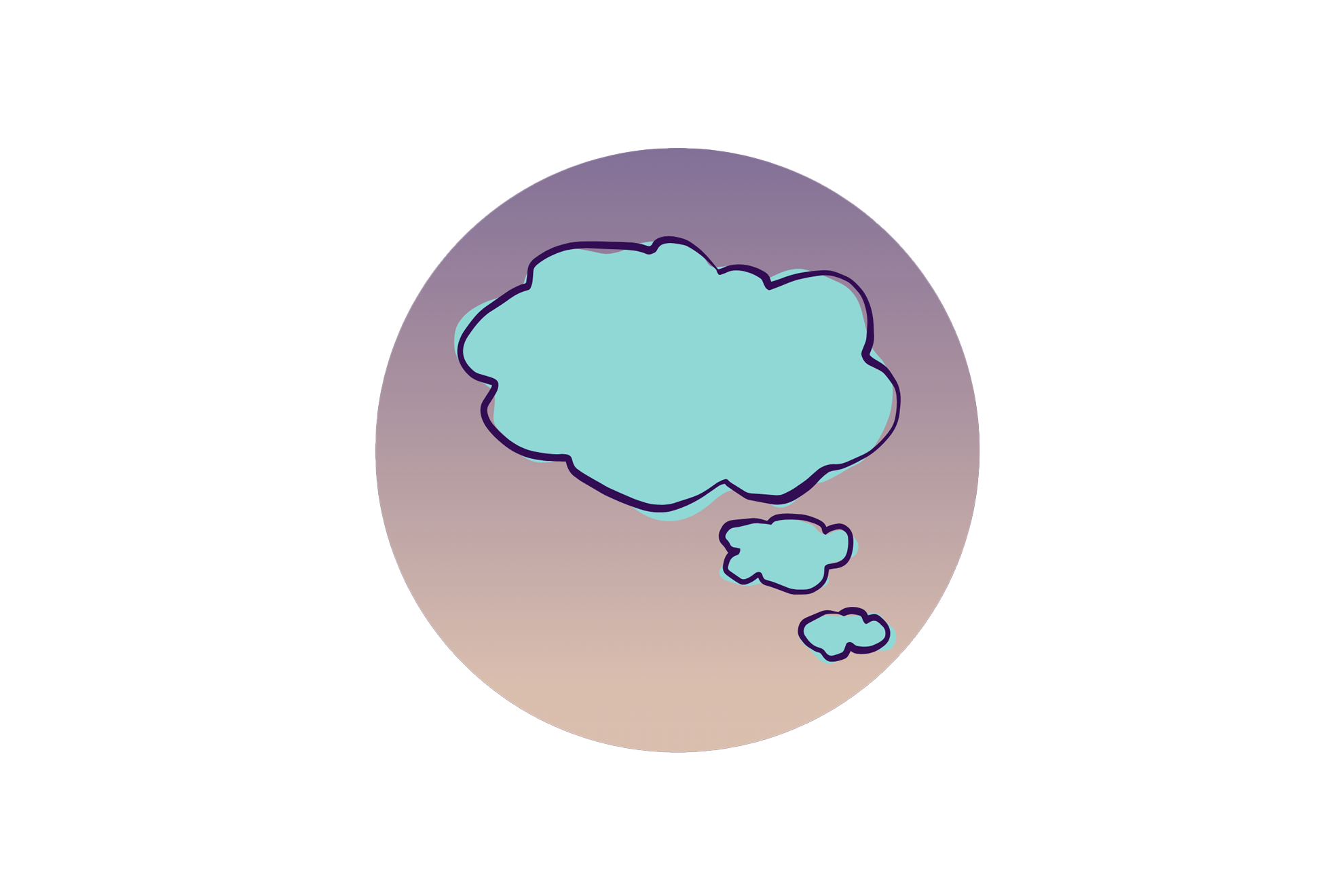 Tankeboble illustrasjon